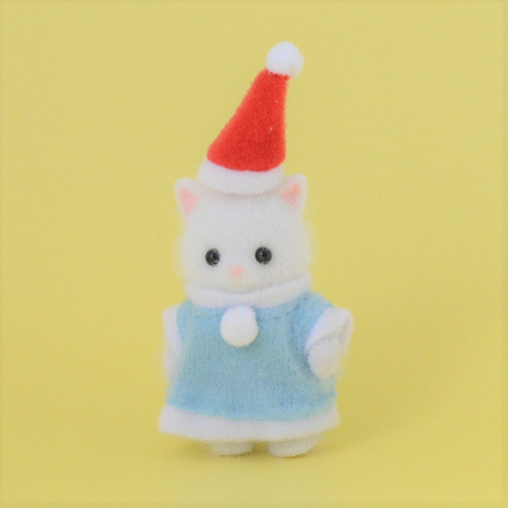 Persian Cat Baby Christmas Dress Blue 2019 Sylvanian Families Calico Critters