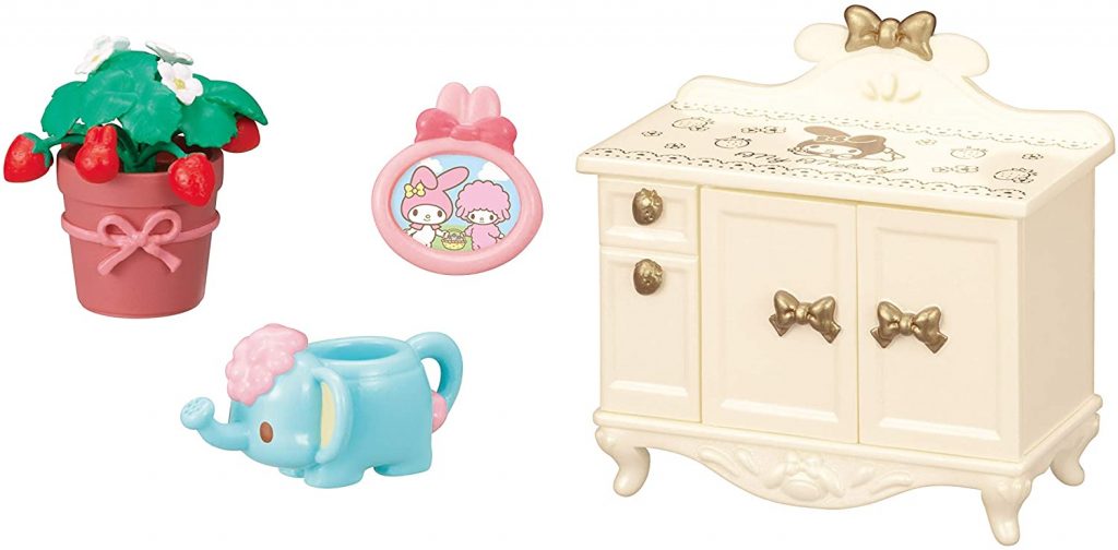 Chambre de My Melody avec fraise pour maison de poupée miniature n° 2 2021 Re-ment