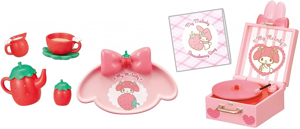 Chambre de My Melody avec fraise pour maison de poupée miniature n° 6 Re-ment 2021