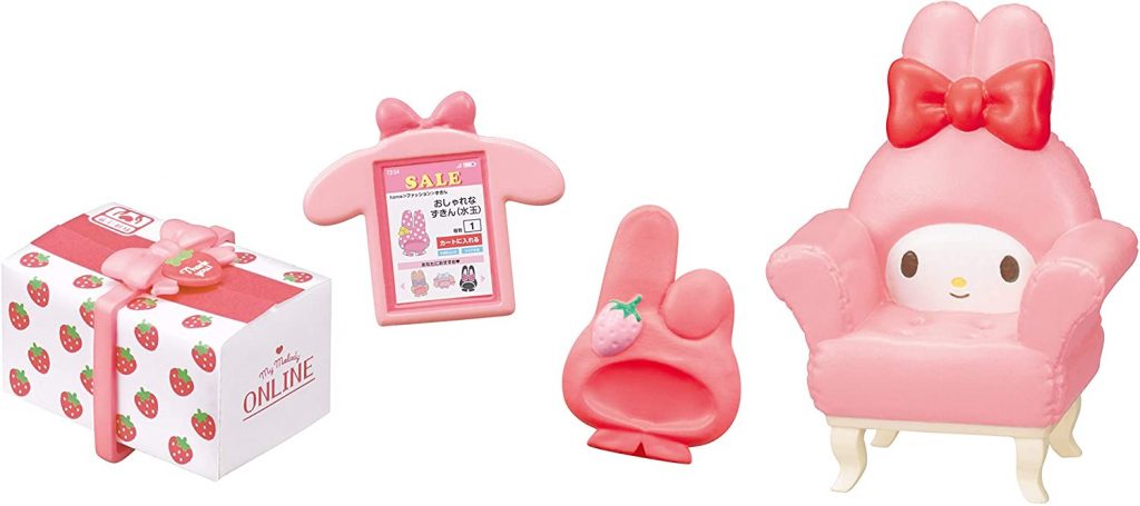 Chambre de My Melody avec fraise pour maison de poupée miniature n° 5 Re-ment 2021