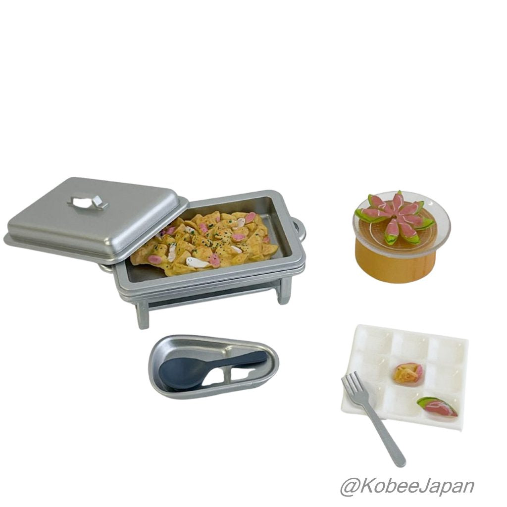 Hotel Buffet 8 piece complete set Re-ment