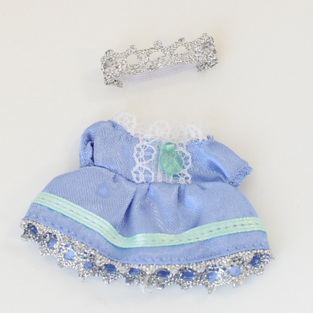 Girl's Light Blue Dress With Tiara Fan Club Sylvanian Families Calico Critters