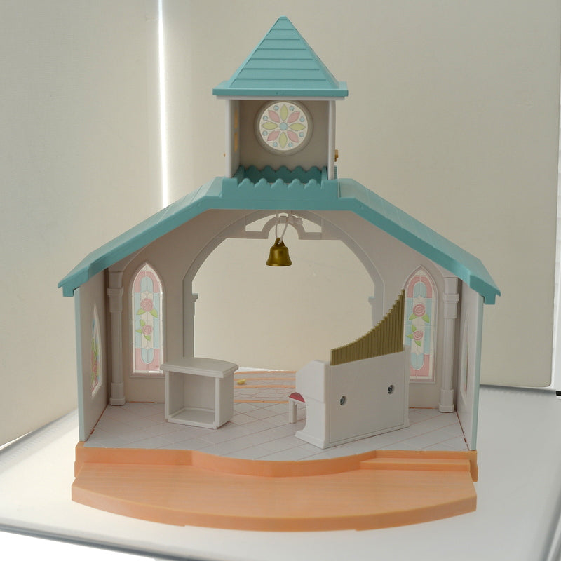 Forest Wedding Chapel Pastel Sky Bule Fan Club 14132 Sylvanian Families Calico Critters