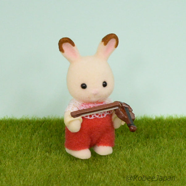 Série de récital pour bébé 1 Lapin en chocolat Violon Familles Sylvanian Calico Critters