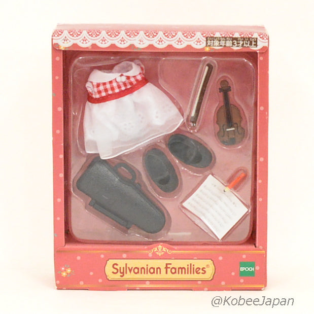 Boîte d'accessoires pour robe de fille Violon rouge 2020 Familles Sylvanian Calico Critters