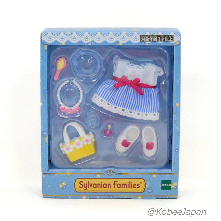 Boîte d'accessoires pour robe de fille Bleu clair Aqua 2020 Sylvanian Families Calico Critters