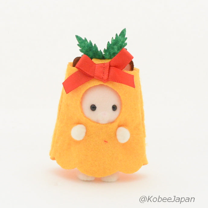 Lapin en chocolat cloche de Noël bébé orange 2022 Sylvanian Families Calico Critters