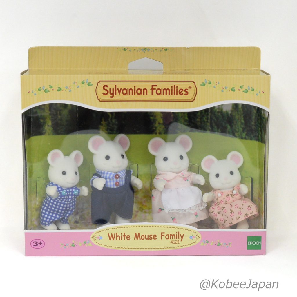 White Mouse Family Figure 4121 Sylvanian Families Calico Critters