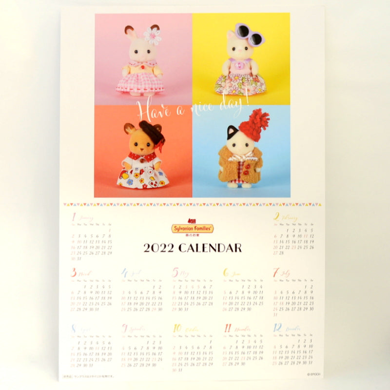 Baby Poster Calendar 2022 Sylvanian Families Calico Critters