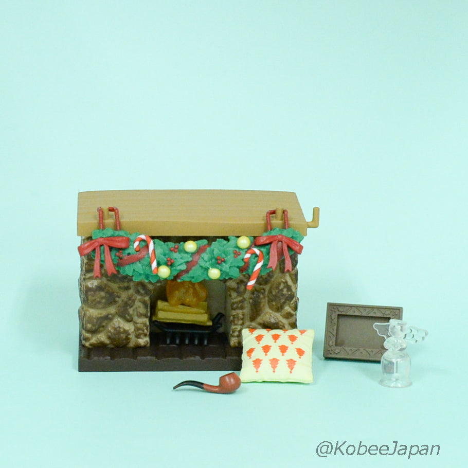 Christmas Maison du Père Noël 8 pièces Ensemble complet pour maison de poupée Miniature 2022 Re-ment