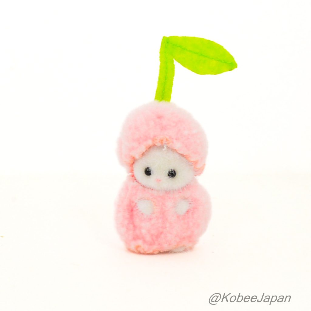 Baby Fruit Party Series Little White Persian Cat Baby Cherry Pink 2023 Sylvanian Families Calico Critters