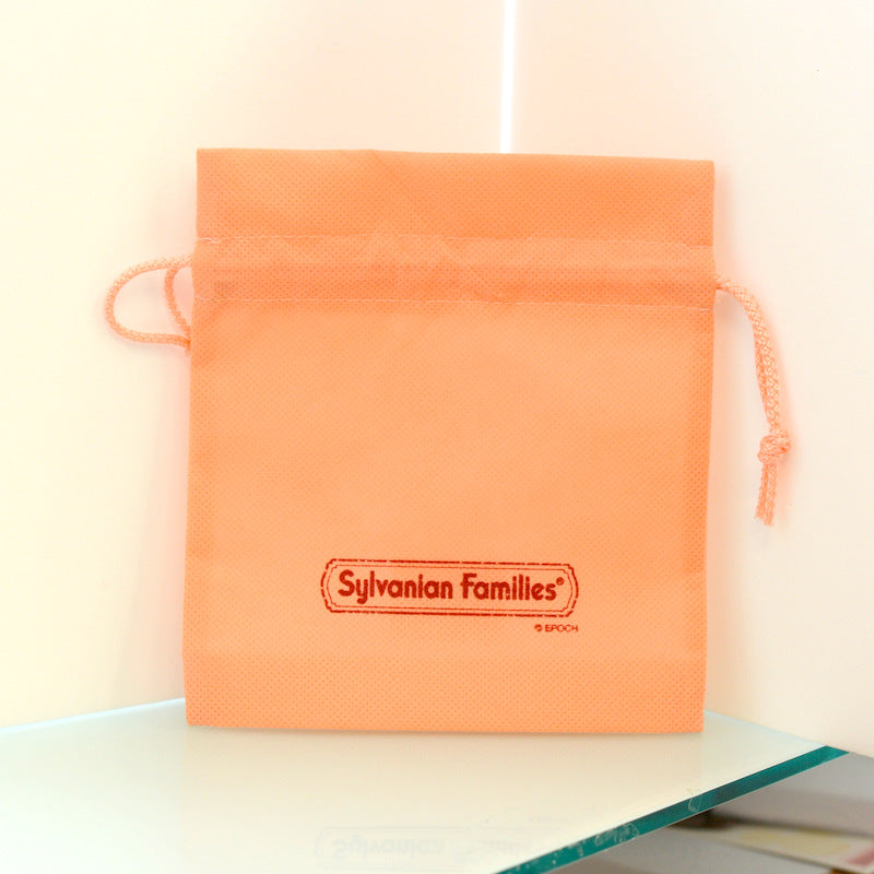 Cotton Mesh Pouch Pink Exhibition Sylvanian Families Calico Critters