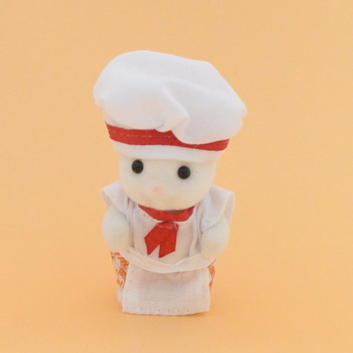Forest Kitchen Baby Marshmallow Mouse Chef White 2019 Sylvanian Families Calico Critters