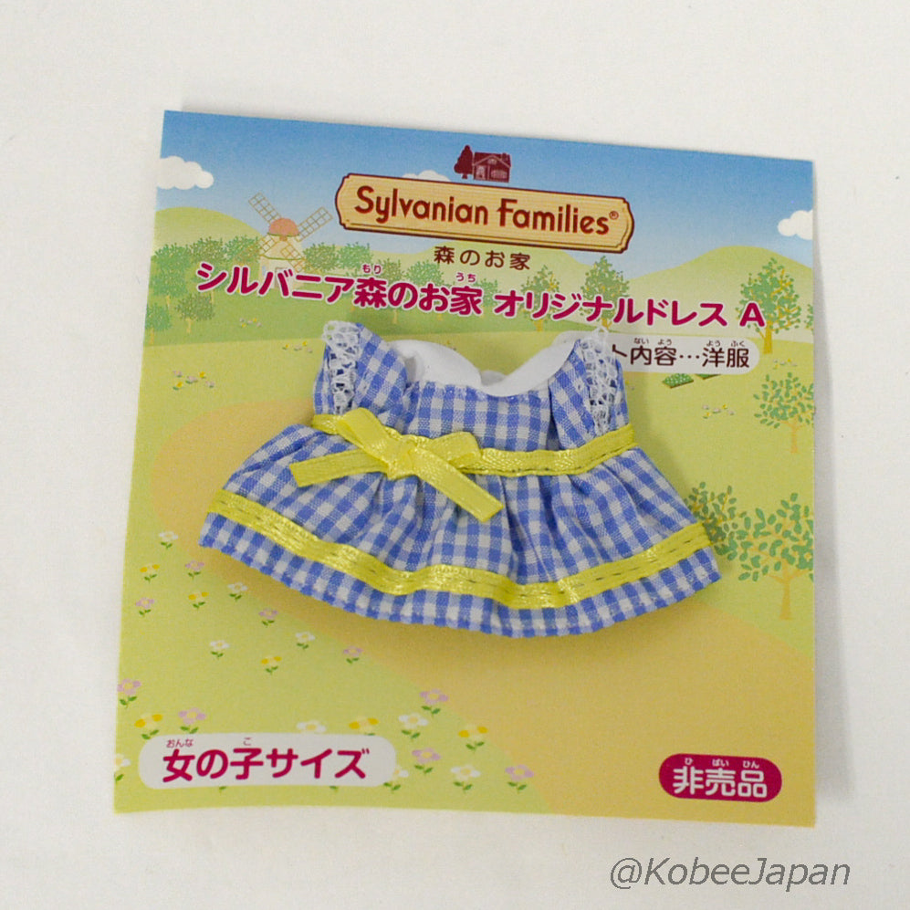 Robe à carreaux bleue pour fille Nagashima Sylvanian Families Calico Critters