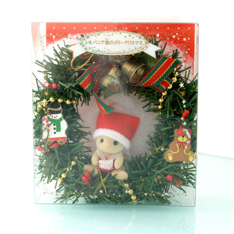 Vintage Forest Merry Christmas Ivory Cat SE-106-1 1993 Sylvanian Families Calico Critters