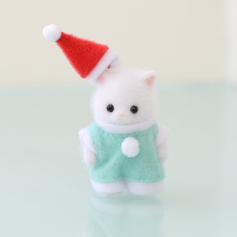 Persian Cat Baby Christmas Dress Green 2019 Sylvanian Families Calico Critters