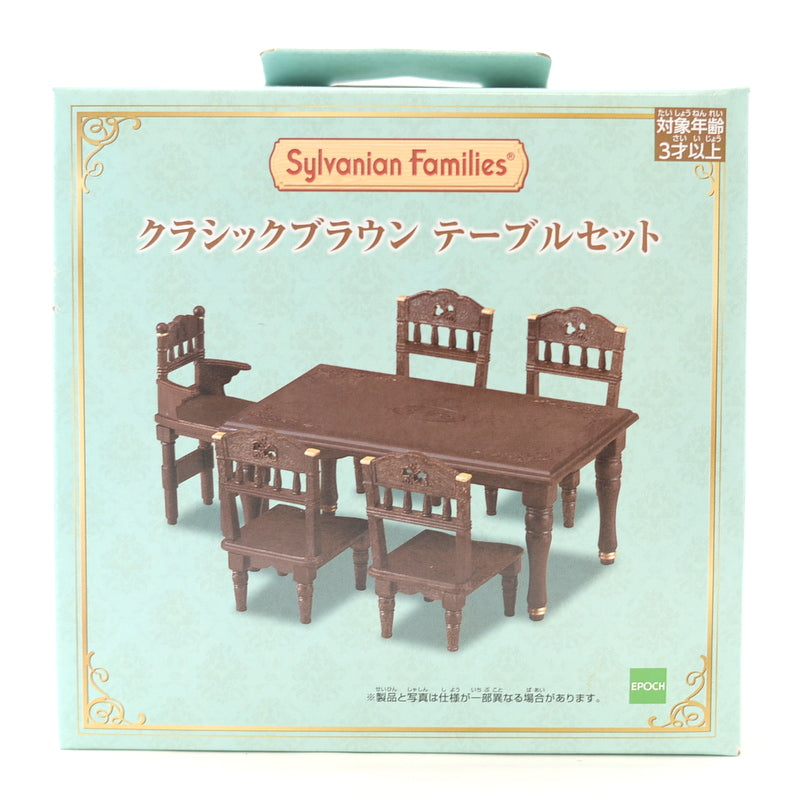 Ensemble de table classique marron 2019 14196 Sylvanian Families Calico Critters
