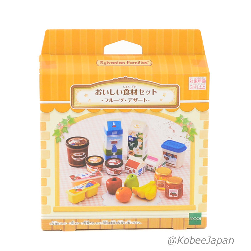 Ingrédients Ensemble-Dessert aux Fruits Réfrigérateur & Fruits 2021 Familles Sylvanian Calico Critters