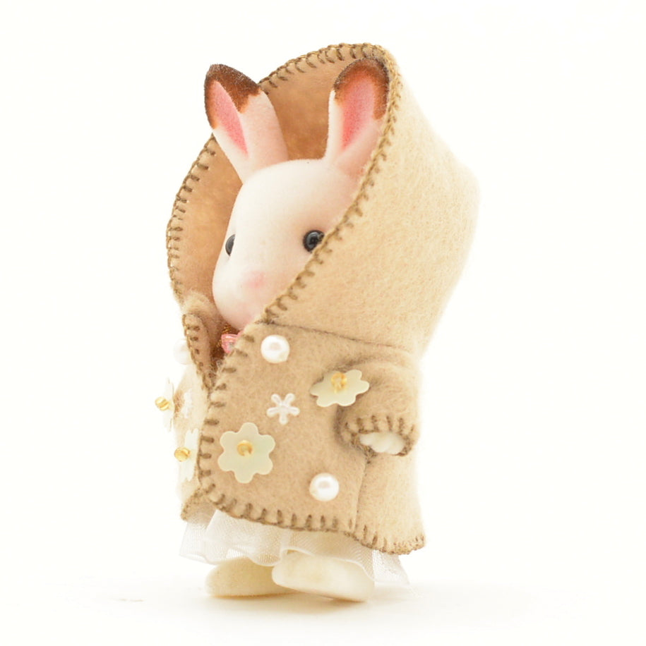 MANTEAU FAIT MAIN POUR ENFANT MARRON CLAIR fait main