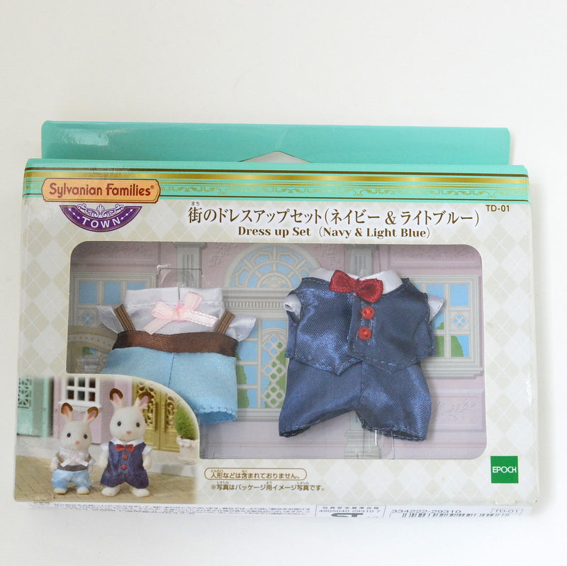 Ensemble de déguisement série ville bleu marine bleu clair TD-01 Sylvanian Families Calico Critters