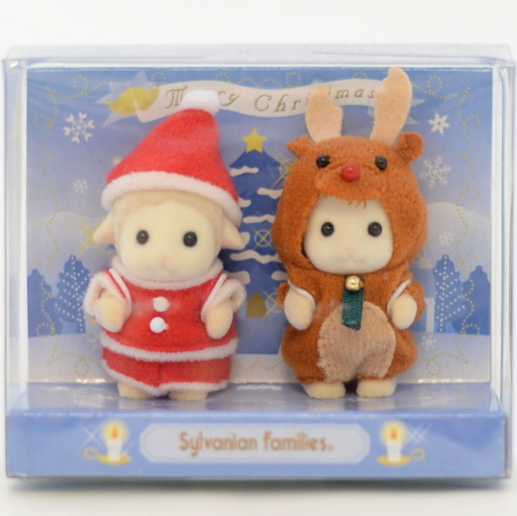 Santa Claus And Reindeer Baby Pair Sylvanian Families Calico Critters