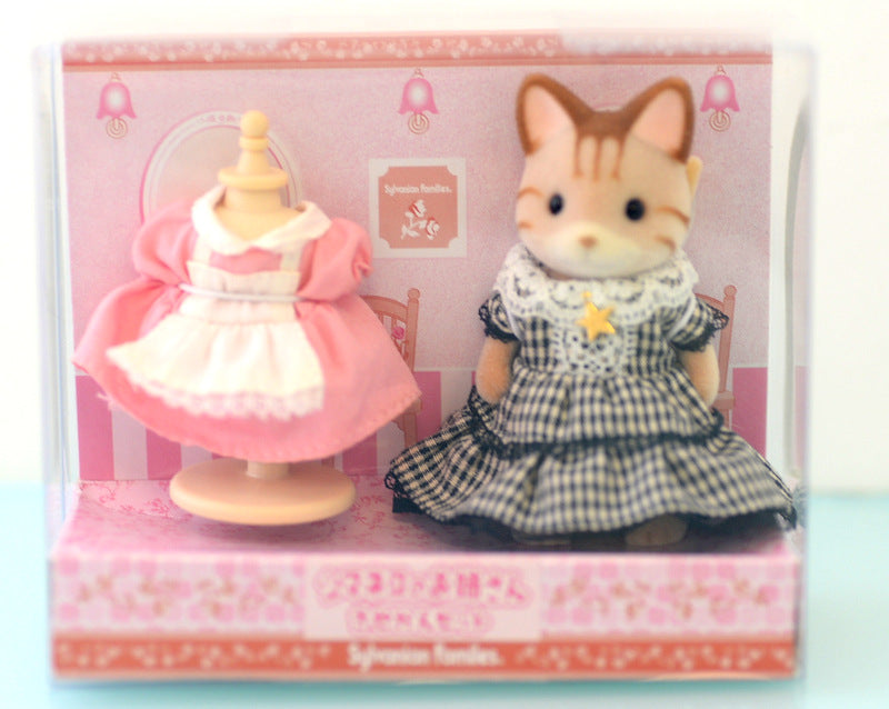 Striped Cat Sister Dress Set 2005 Sylvanian Families Calico Critters
