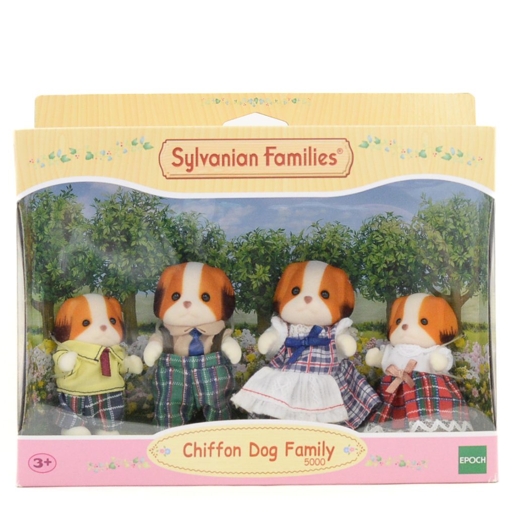 Famille de chiens en chiffon 5000 Familles Sylvanian Calico Critters