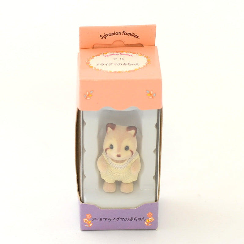 Vintage Raccoon Baby A-15 1995 Sylvanian Families Calico Critters