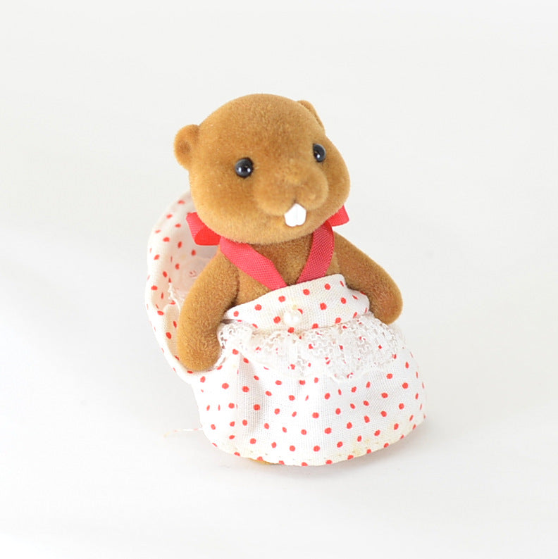 Vintage Beaver Mother BI-02-850 1986 Sylvanian Families Calico Critters