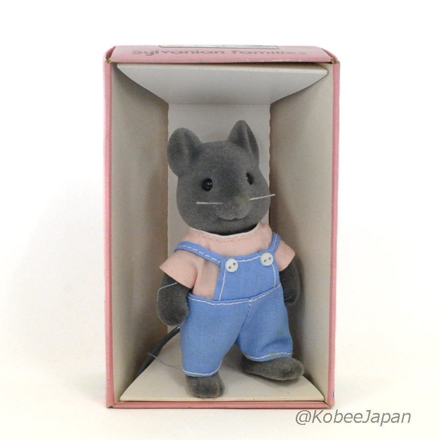 Vintage Mouse Father Gray NE-01-800 1985 Sylvanian Families Calico Critters