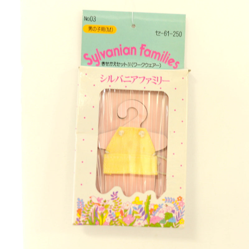 Tablier de travail vintage jaune SE-61-250 1987 Sylvanian Families Calico Critters