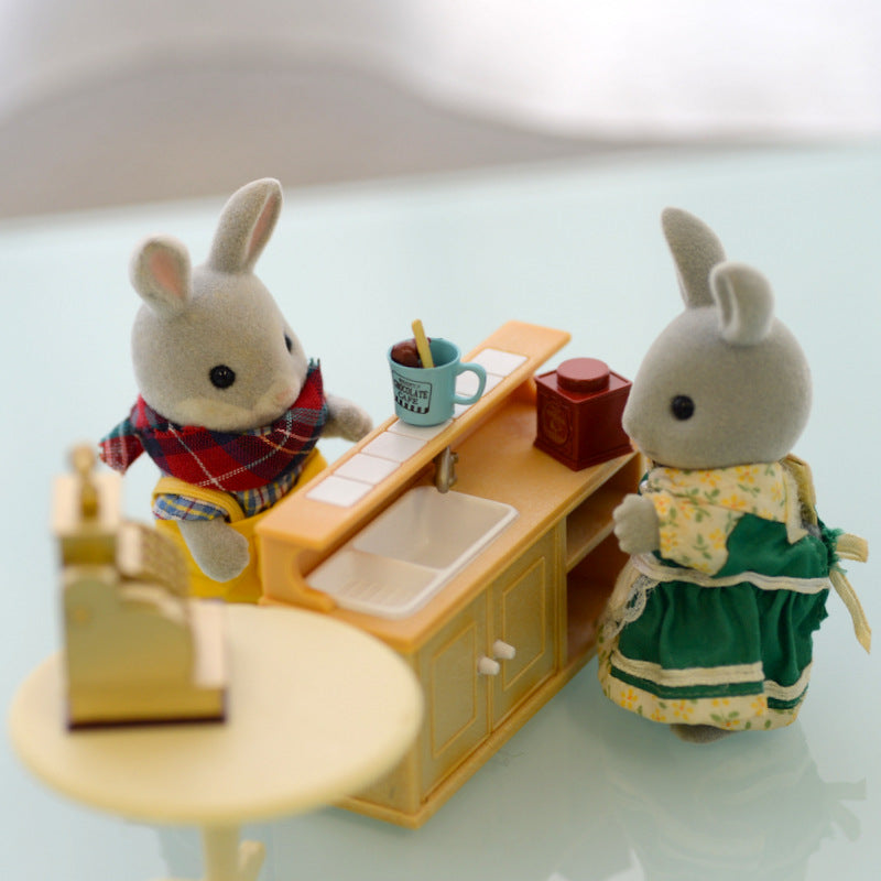 Peanut Snoopy's Chocolate Cafe 8 Register Set For Dollhouse Re-ment