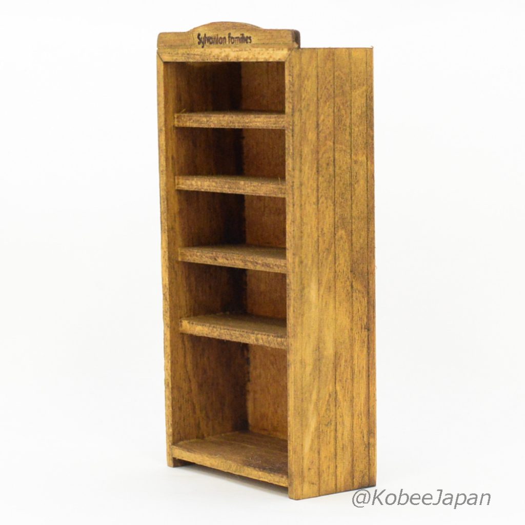 Vintage Memory Time Wooden Bookshelf M-06 1986 Sylvanian Families Calico Critters