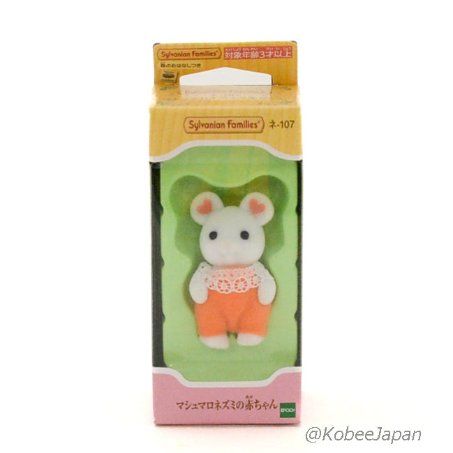 Marshmallow Mouse Baby NE-107 Sylvanian Families Calico Critters