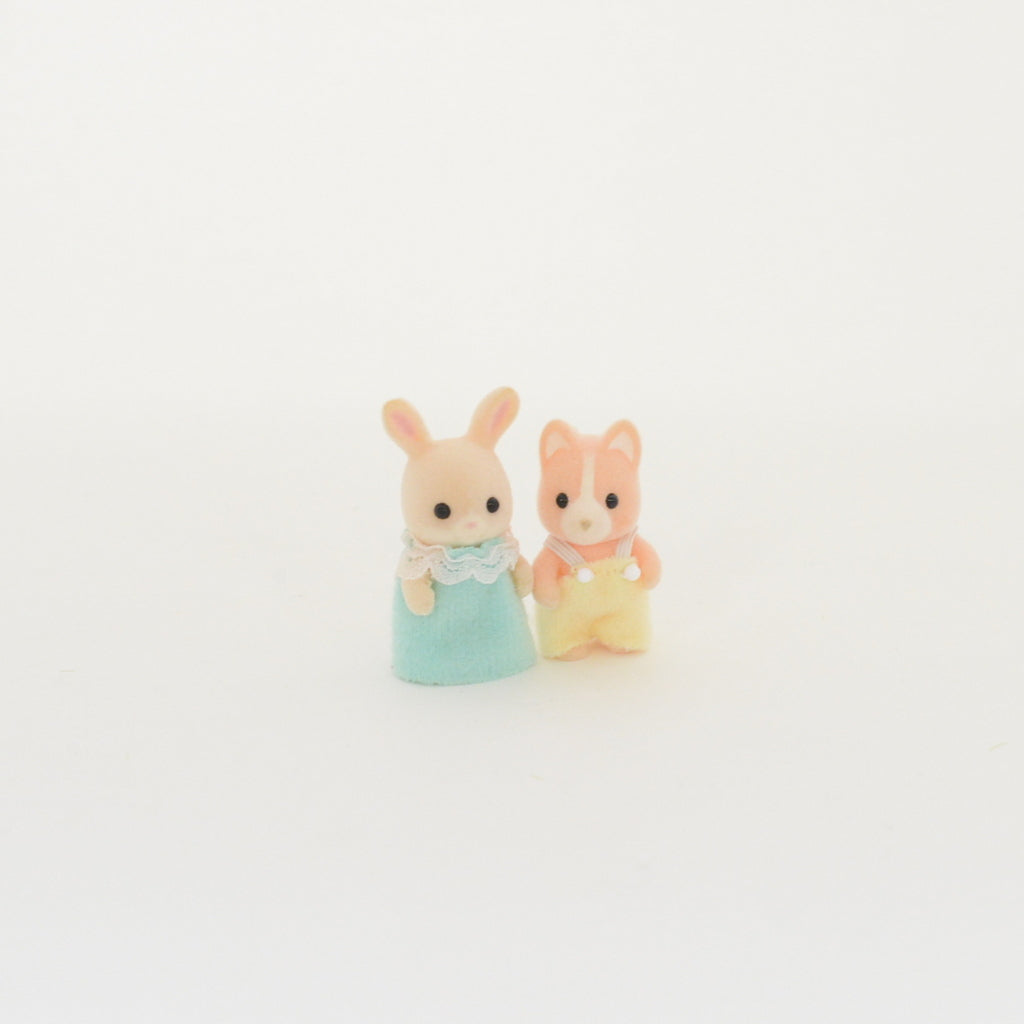 PINK MARRON RUBBIT �• DOG BABIES Japan Sylvanian Families