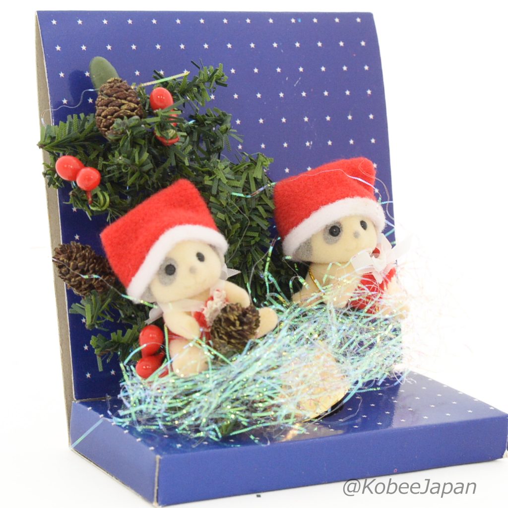 Vintage Forest Merry Christmas Ivory Dog SE-106-5 1993 Sylvanian Families Calico Critters