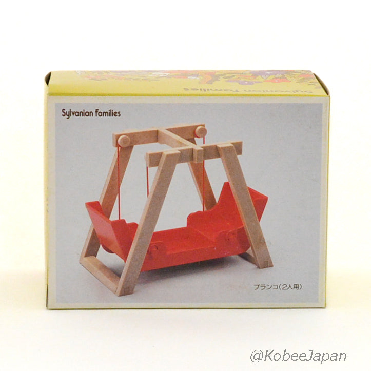 Vintage Red Swing Two-Seater KO-02 1985 Sylvanian Families Calico Critters