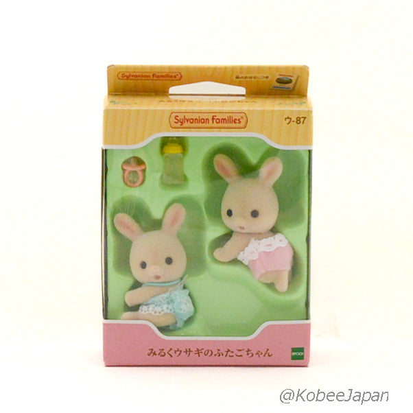 Milk Rabbit Baby Twins U-87 Sylvanian Families Calico Critters