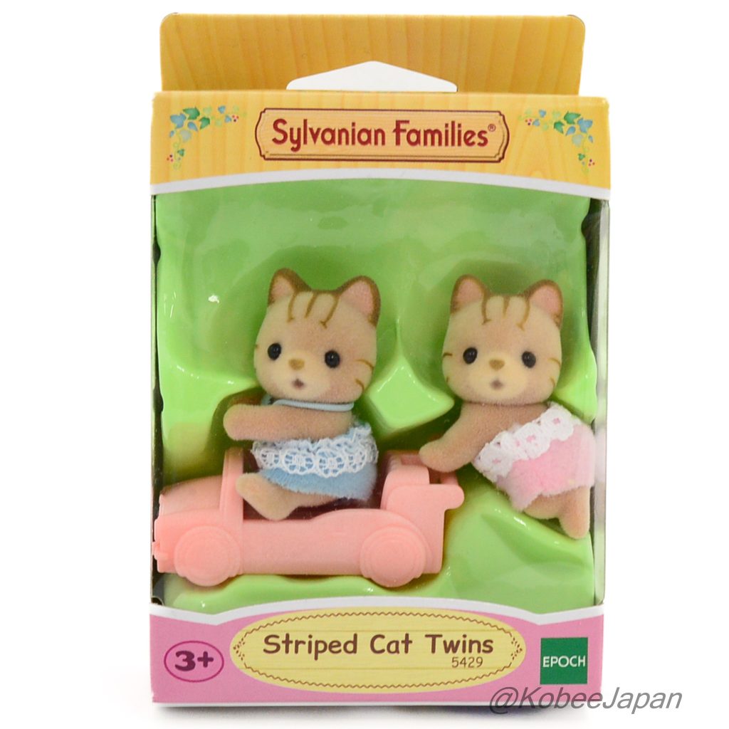 Jumeaux Chats Rayés 5429 Familles Sylvanian Critters Calico