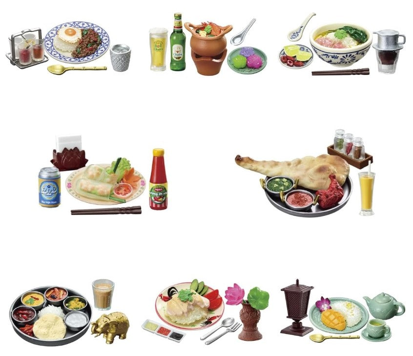 Juego Completo de Comedor Asiático Re-ment