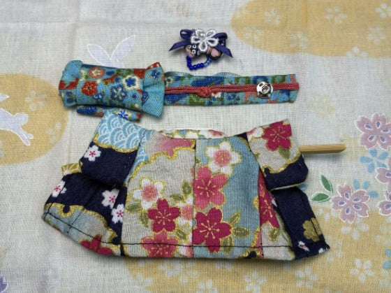 Kimono for Mother Light Blue Handmade