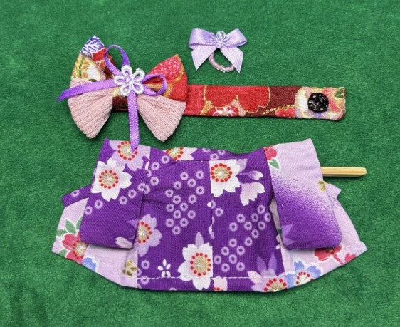 Yukata for Mother Purple Handmade