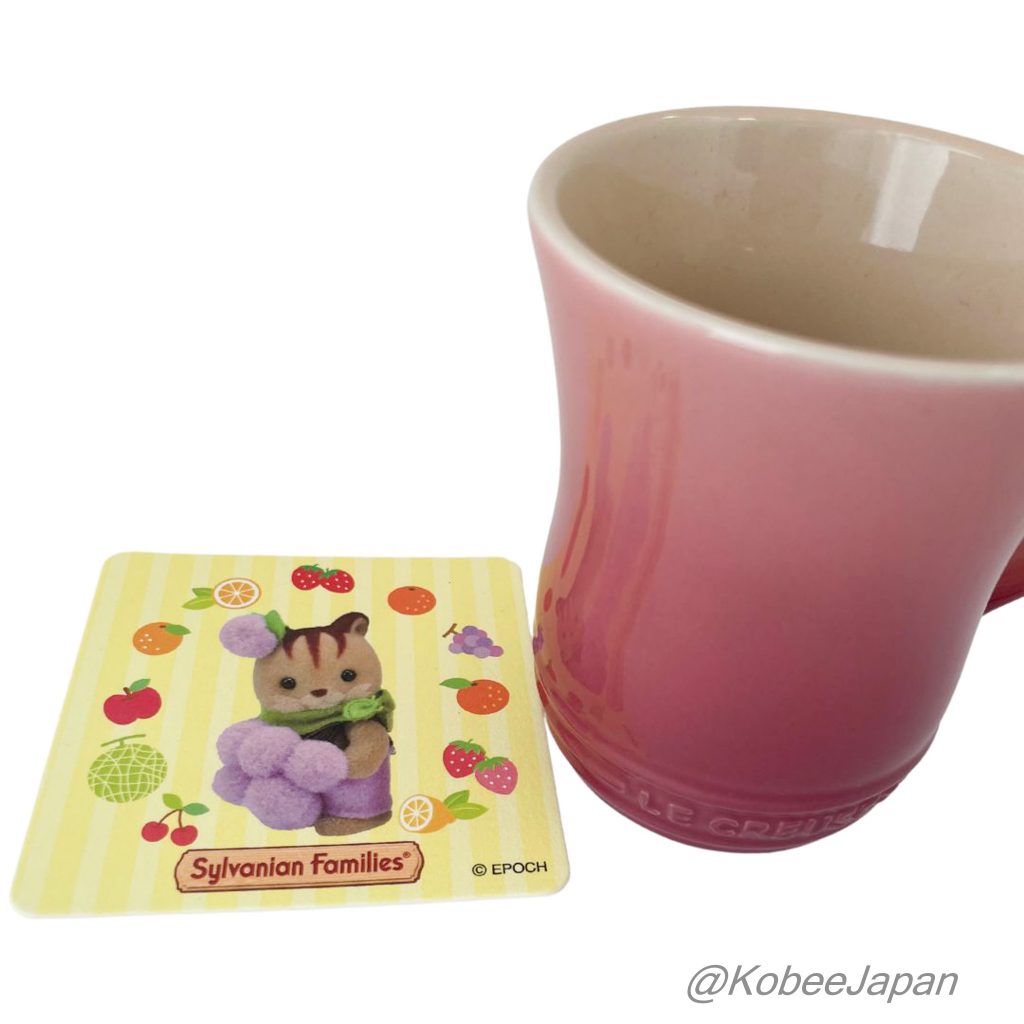 Dessous de verre en papier bébé écureuil Fruits Familles Sylvanian Calico Critters