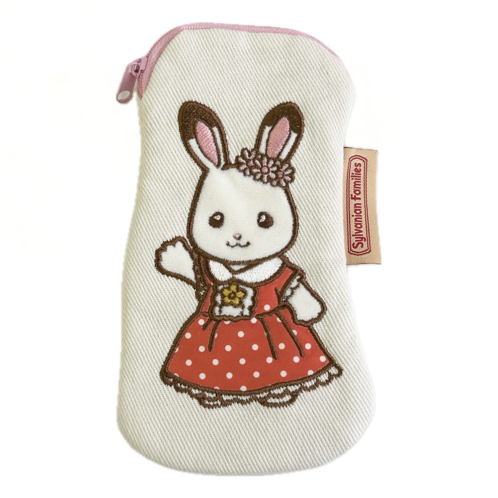 Embroidered Pouch Chocolate Rabbit Freya 40th Anniversary 2025 Sylvanian Families Calico Critters