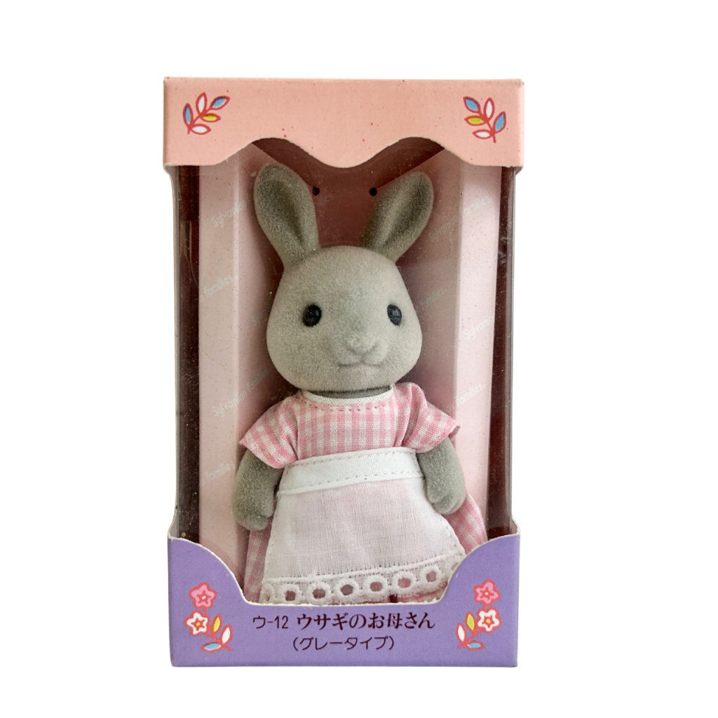 Madre Coneja Gris Vintage 1985 U-12-850 Sylvanian Families Calico Critters