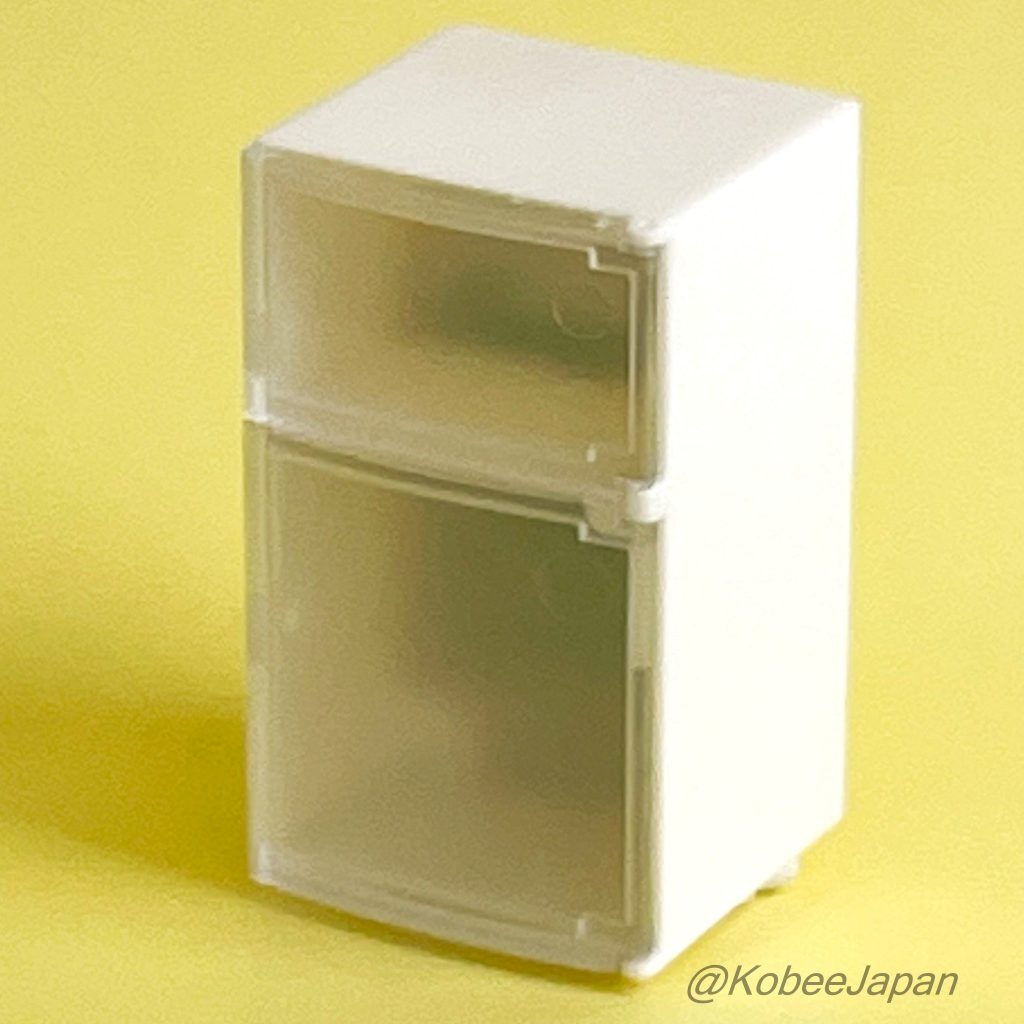 Capsule Toy Light-Up Miniature Refrigerator 2 White 2 Cans Cola White Light JDREAM