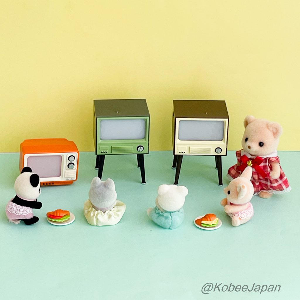 Capsule Toy Retro TV Light Mascot 3 Orange with Yellow Light JDREAM