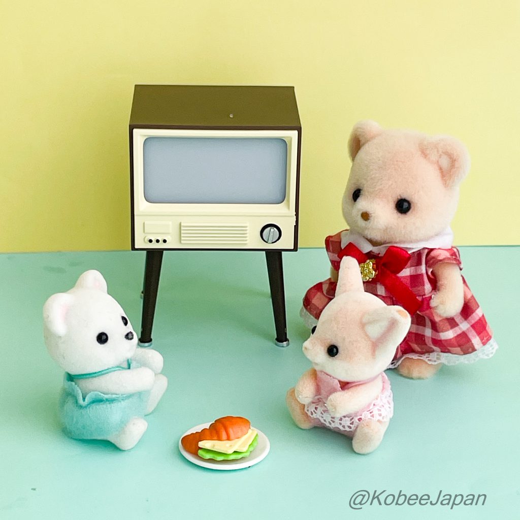 Capsule Toy Retro TV Light Mascot 3 Light Blue with White Light JDREAM