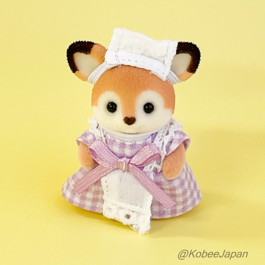 Forest Kitchen Baby Deer Kitchen Uniform Waitress 2025 Sylvanian Families Calico Critters