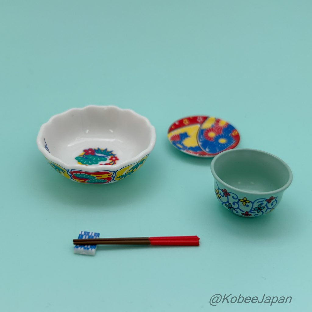 Collection de vaisselle 8 style japonais pour maison de poupée Re-ment